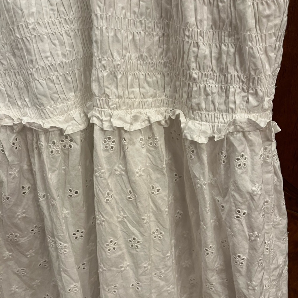 Gap × DÔEN White Cotton Eyelet Midi Dress Size XL Worn Once - Picture 11 of 11